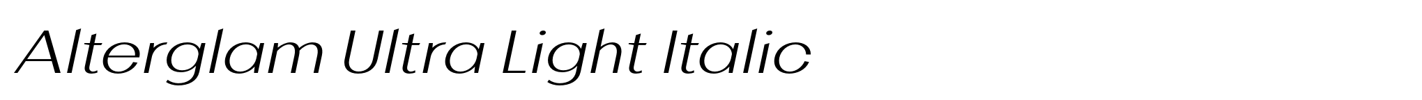 Alterglam Ultra Light Italic image